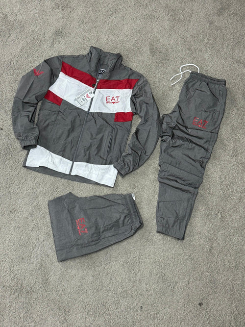 Chandal Armani (Rojo y gris oscuro) Max calidad